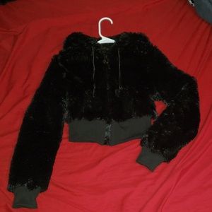 Cropped Furry Jacket